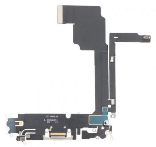 Lanksčioji jungtis skirta iPhone 15 Pro Max įkrovimo kontaktų, su mikrofonu Natural originali (used Grade A)