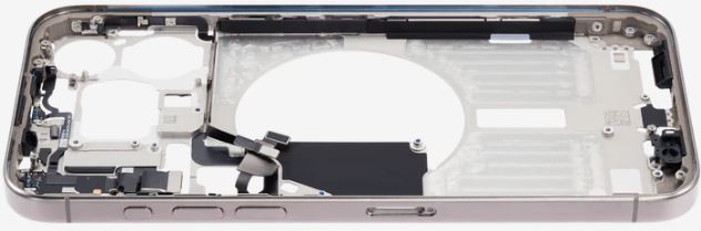 Vidinis korpusas iPhone 15 Pro Natural Titanium originalus (used Grade A)