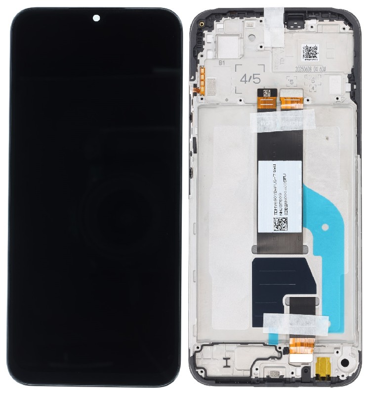 Ekranas Xiaomi Redmi 15C 4G (Global)/Poco C85 4G (Global) su lietimui jautriu stikliuku ir rėmeliu Black originalus (service pack)