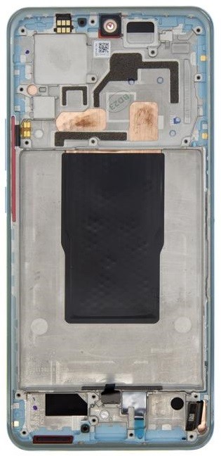 Ekranas Xiaomi 12T/12T Pro su lietimui jautriu stikliuku ir rėmeliu Blue originalus (used Grade C)