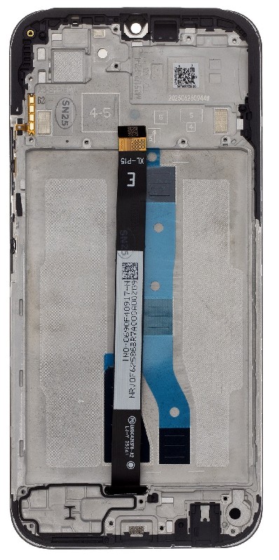 Ekranas Xiaomi Redmi 15C 5G su lietimui jautriu stikliuku ir rėmeliu Black originalus (service pack)