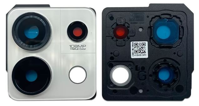 Xiaomi Redmi Note 13 5G kameros stikliukas su rėmeliu White ORG