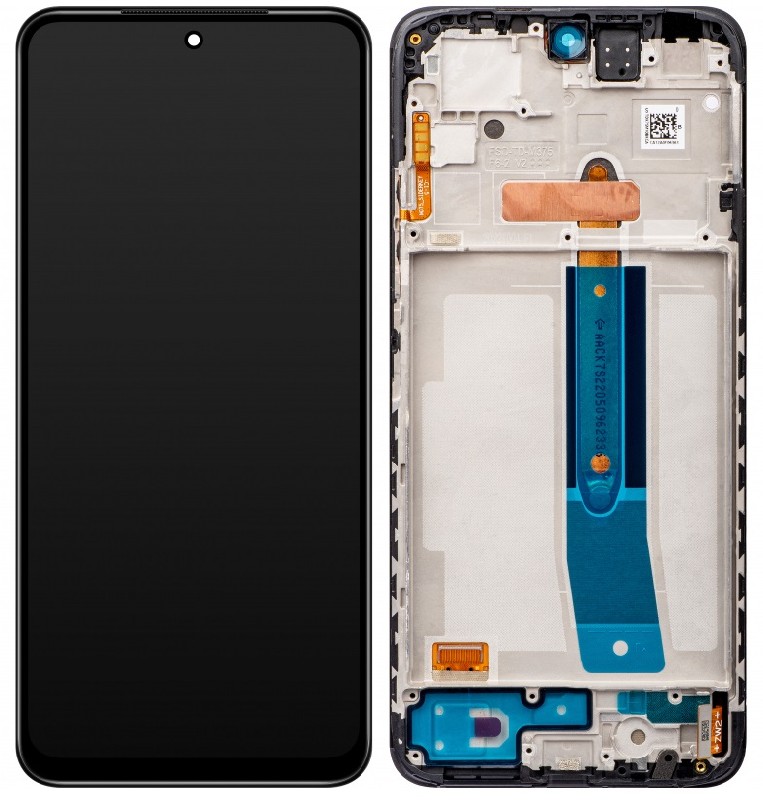 Ekranas Xiaomi Redmi Note 11S/Note 12S/Poco M4 Pro 4G su lietimui jautriu stikliuku ir rėmeliu Black OLED (with additional cooler)