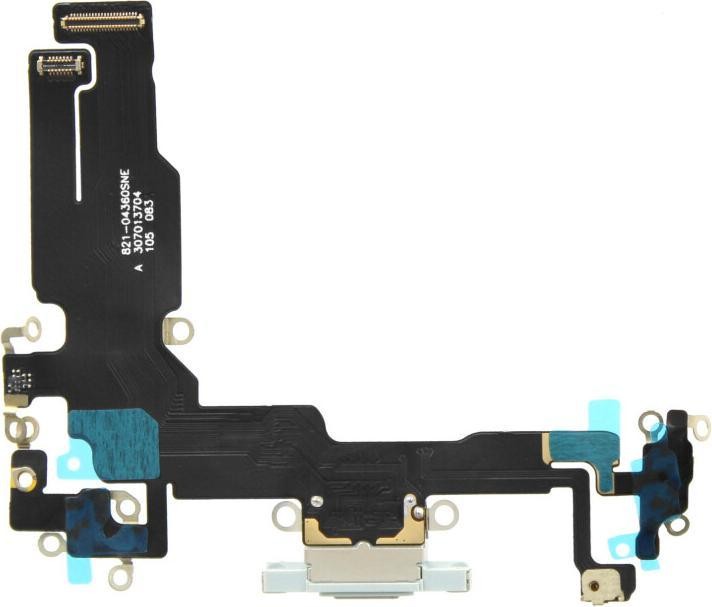 Lanksčioji jungtis skirta iPhone 15 įkrovimo kontaktų, su mikrofonu Blue originali (used Grade A)
