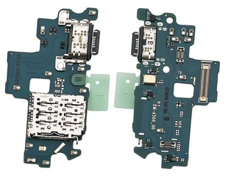 Lanksčioji jungtis Samsung A566 A56 5G su įkrovimo kontaktu, mikrofonu, SIM lizdu originali (used Grade A)