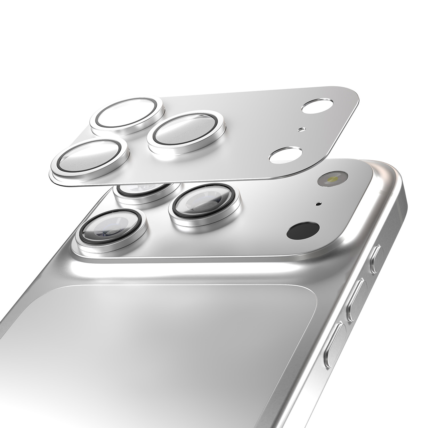 Etteri kameros objektyvo apsauga iPhone 17 Pro sidabrinis