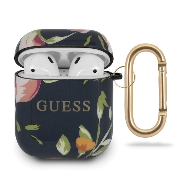 Guess GUACA2TPUBKFL03 AirPods 1/2 dėklas mėlynas N.3 Flower Collection