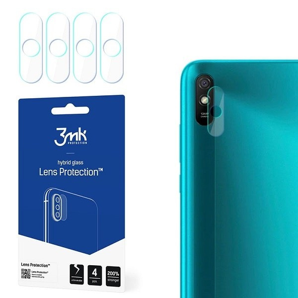 Hibridinis stiklas 3MK Hibridinis stiklas kameros XIAOMI REDMI 9A skirtas kamerai 4 vnt.