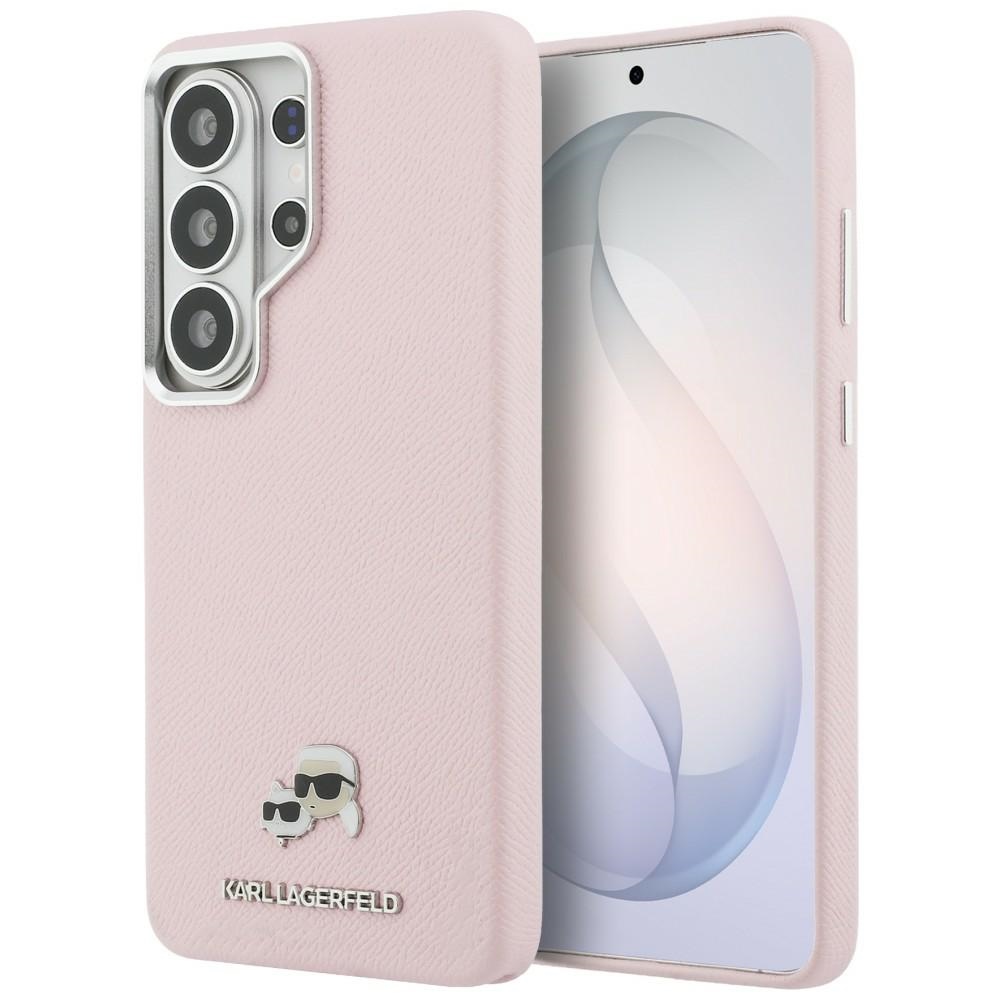 Karl Lagerfeld dėklas Saffiano KC Metal Logo MagSafe Samsung Galaxy S26 Ultra rožinis
