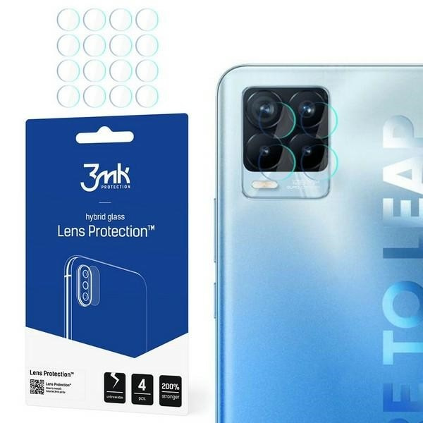 3MK FLEXIBLE GLASS LENS hibridinis stiklas PROTECT REALME 8 PRO skirtas 4 vnt. kamerai