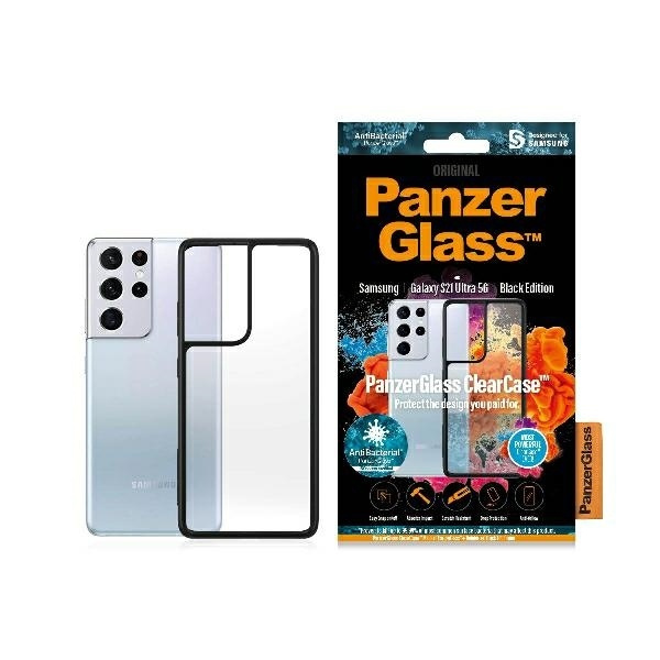 PanzerGlass ClearCase Samsung S21 Ultra G998 juodas/juodas