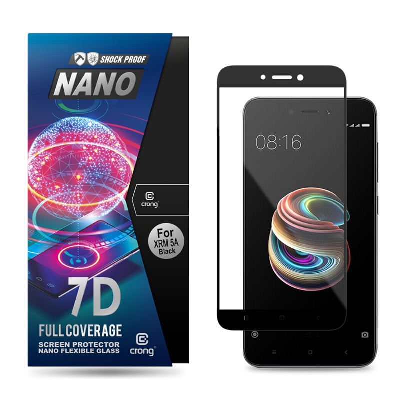 Crong 7D Nano lankstus Glass – Full Coverage Hybrid ekrano apsauga 9H Xiaomi Redmi 5A