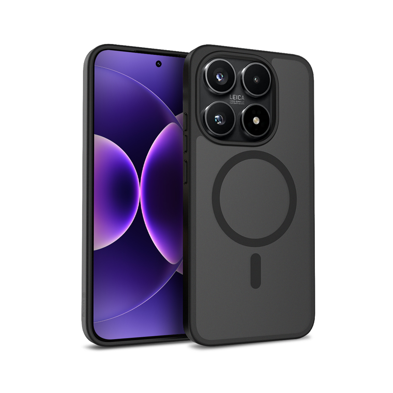 Crong Hybrid Matte Magnetic - Xiaomi 17 MagSafe dėklas (juodas)