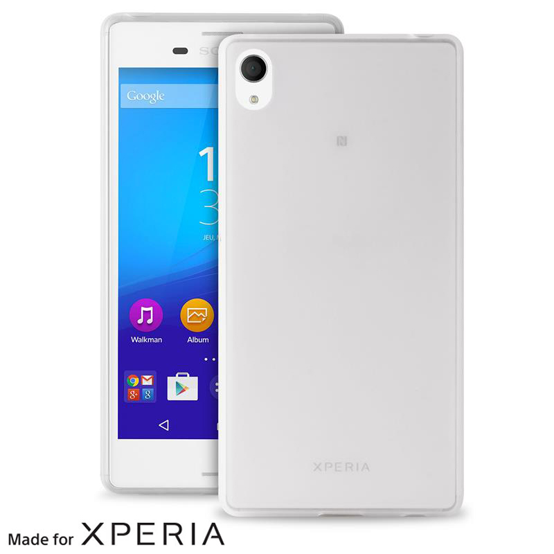 PURO Ultra Slim "0.3" Cover MFX - dėklas set + foil the Xperia M4 AQUA screen (translucent)