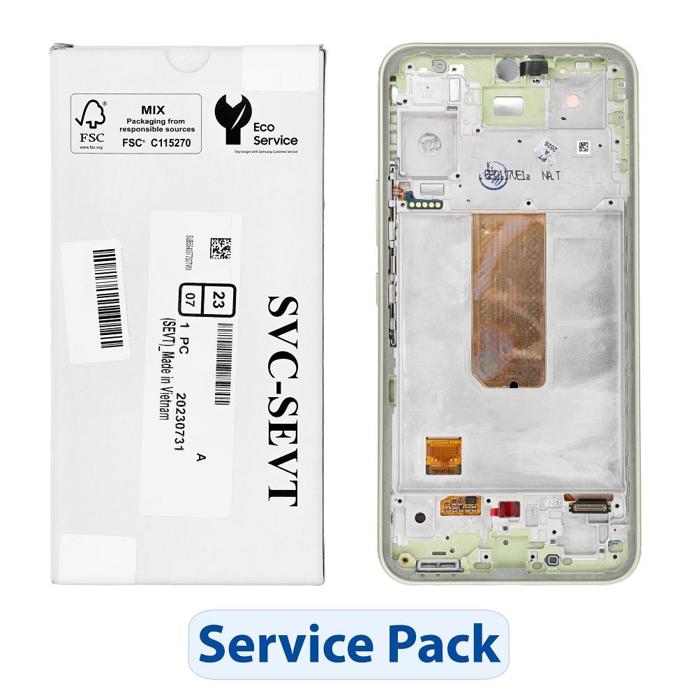 ServicePack LCD ekranas SAMSUNG A54 5G A546B žalias GH82-31231C