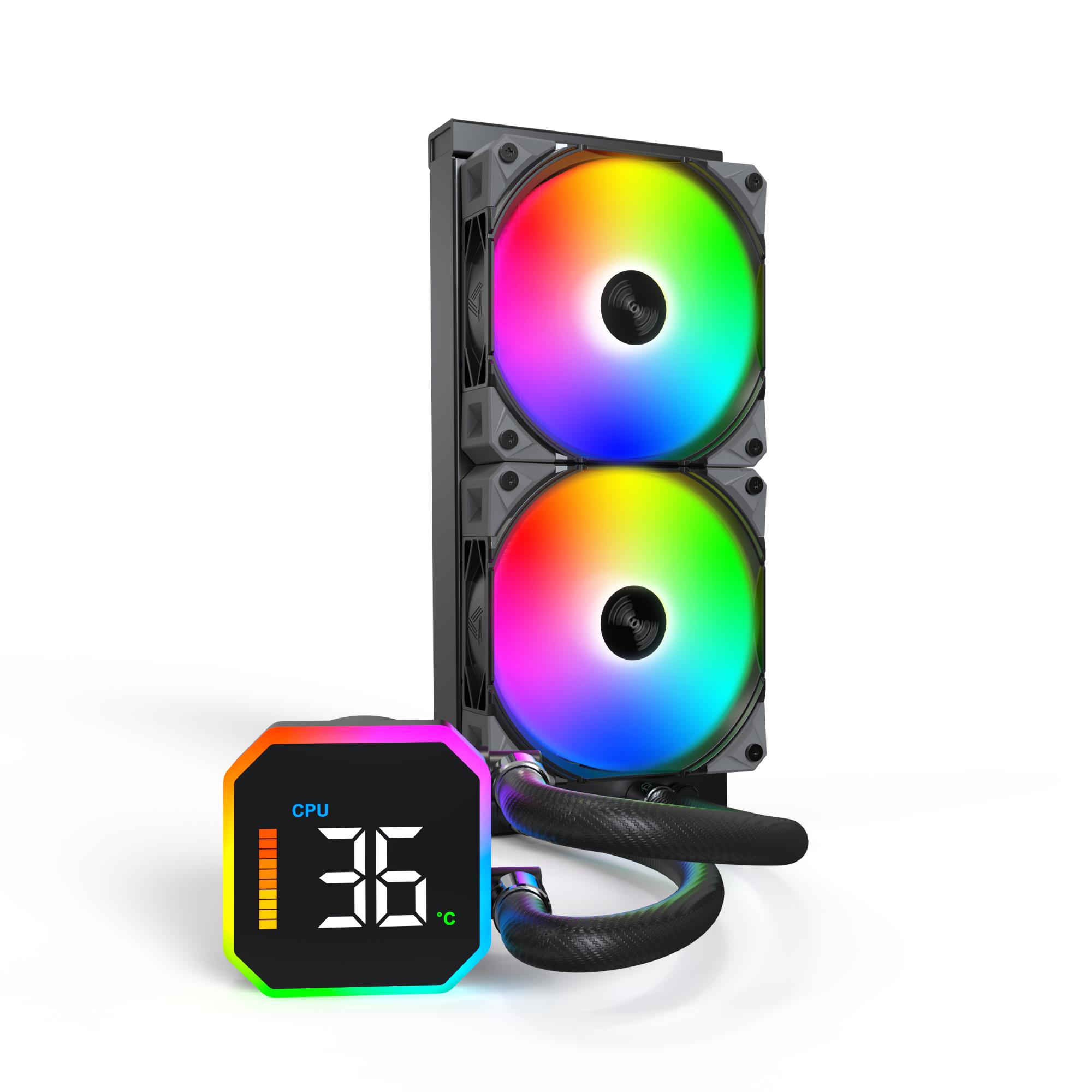 Procesoriaus aušintuvas Montech Hyperflow Digital 240 juodas