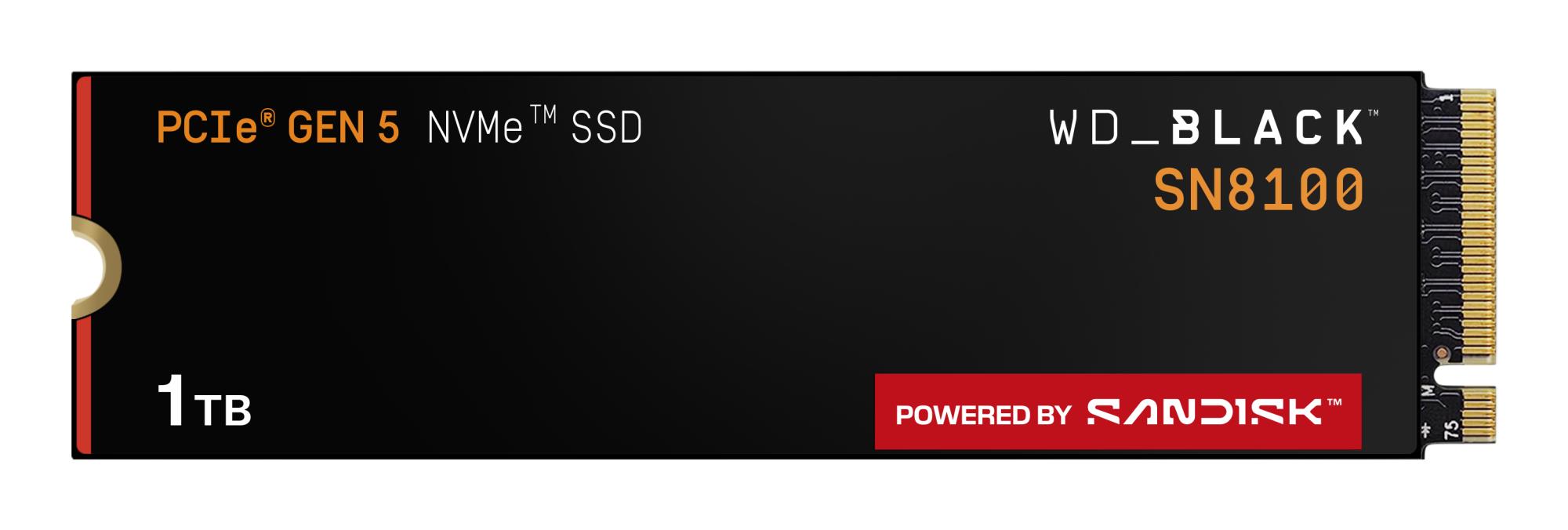 SSD diskas SANDISK Black SN8100 1TB PCIe 5.0 NVMe M.2