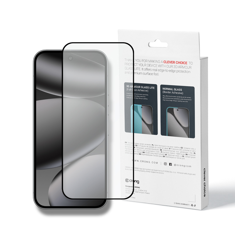 Crong 3D Armour Glass Lite - Full klijai Tempered Glass Google Pixel 9 Pro XL / 10 Pro XL