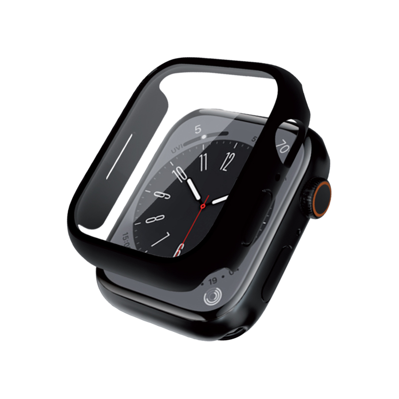 Crong Hybrid Watch dėklas - dėklas with Glass Apple Watch 41mm (juodas)