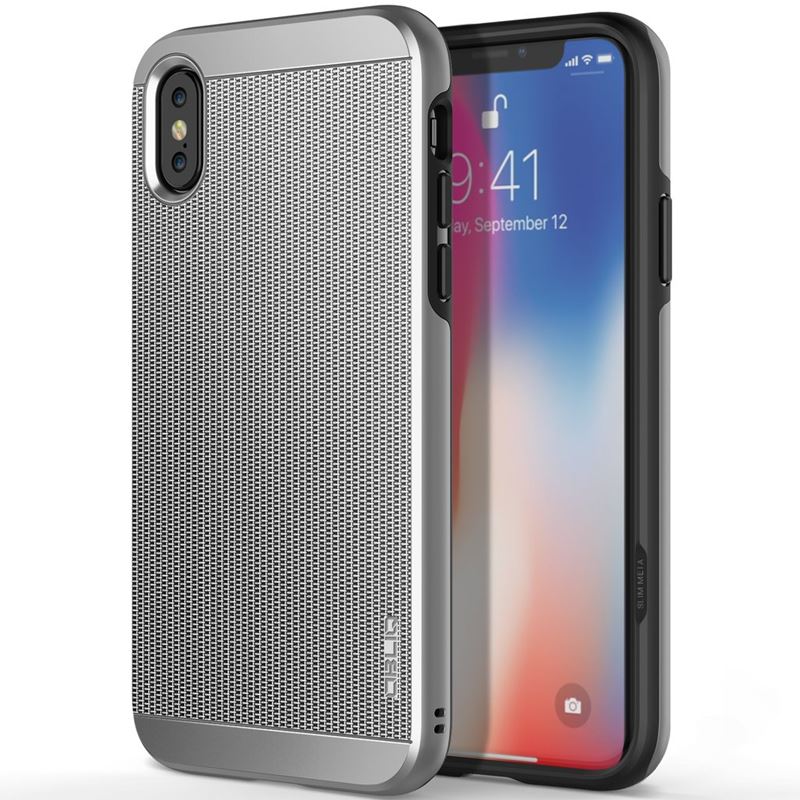 Obliq Slim Meta - dėklas iPhone Xs / X (Satin sidabrinis)