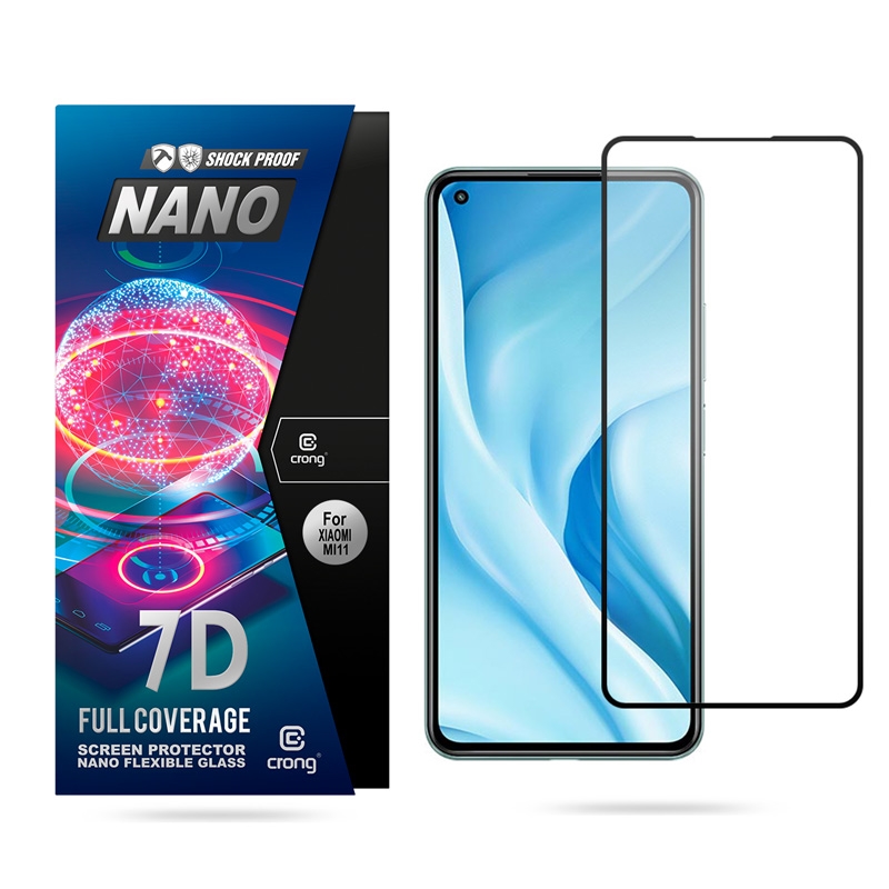 Crong 7D Nano lankstus Glass – Shatterproof 9H hybrid glass the entire Xiaomi Mi 11 Lite 5G screen