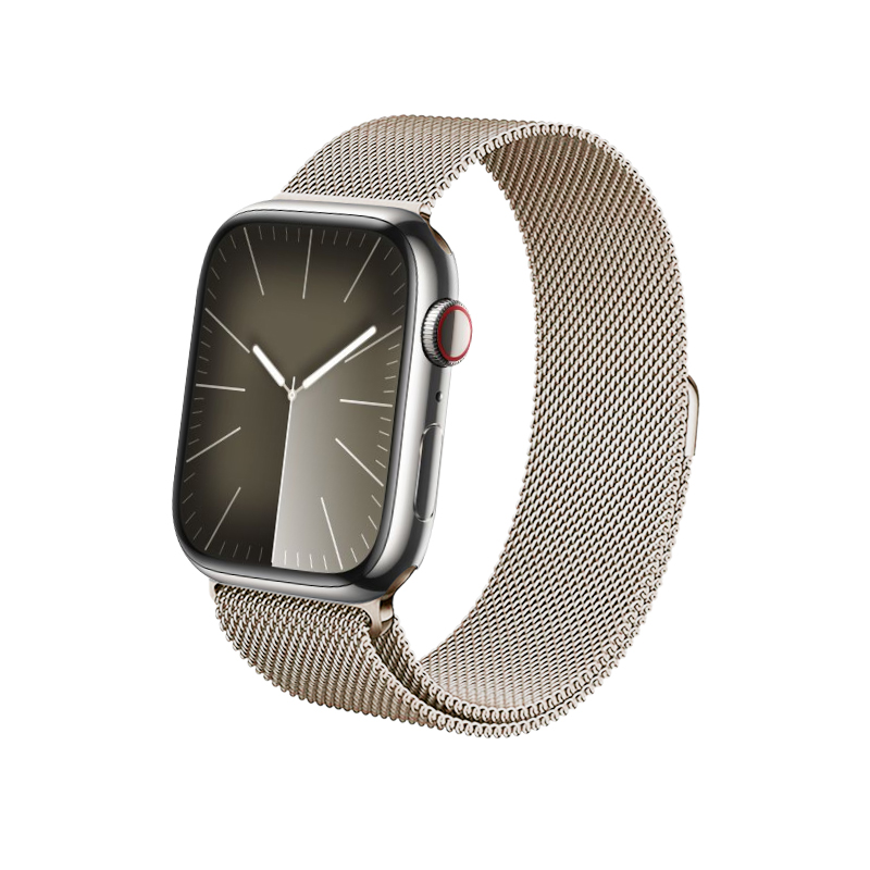 Crong Milano Steel – Stainless Steel dirželis Apple Watch 38/40/41/42 mm (Champagne)