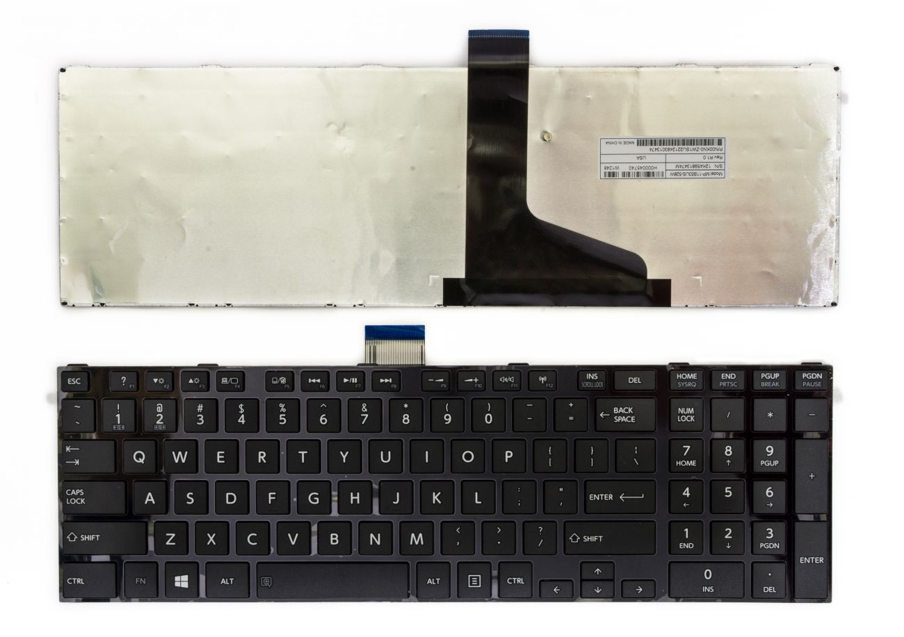 Klaviatūra TOSHIBA Satellite: C850, C855, C870, C875, L850, L855, L870, L875, L950, L955