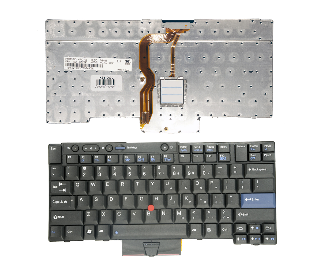 Klaviatūra LENOVO: Thinkpad L420, W510, W520, T400S, T410, T420, T420i ,T420S