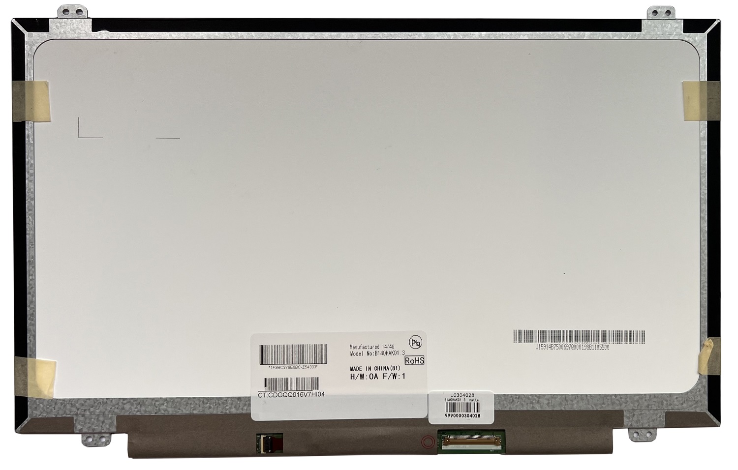 Ekranas 14.0", 1920x1080, 60Hz, matinis, 40pin, dešinėje, Touch