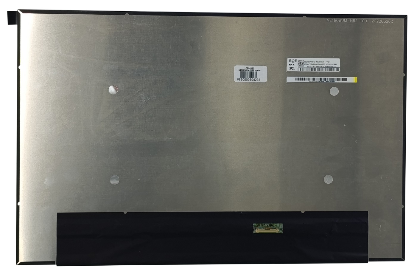 Ekranas 16.0", 1920x1200, 60Hz, matinis, 30pin, dešinėje, IPS