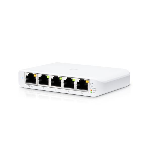 Ubiquiti USW-Flex-Mini komutatorius, 5x Gigabit, 1xPoE